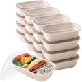 50 Pack Disposable Meal Prep Containers, 23oz Take Out Food Containers