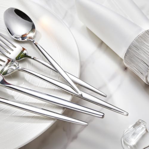 KINGSTONE 4-Piece Salad Fork Set,18/10 Stainless Steel Dessert Forks