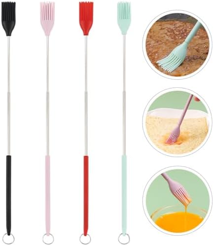 4pcs Silicone Barbecue Brush Set, Food-grade Baking Pastry Oil Brushes