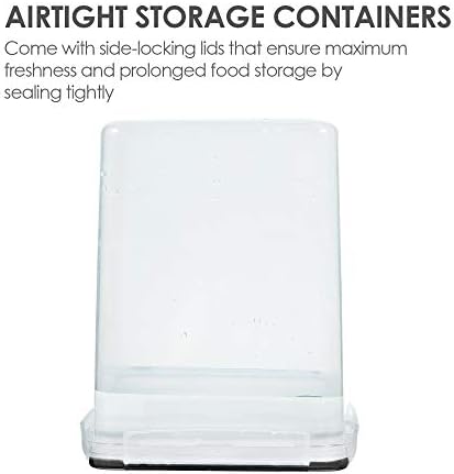 Vtopmart 4 Pack Black 5.2L Flour and Sugar Storage Containers