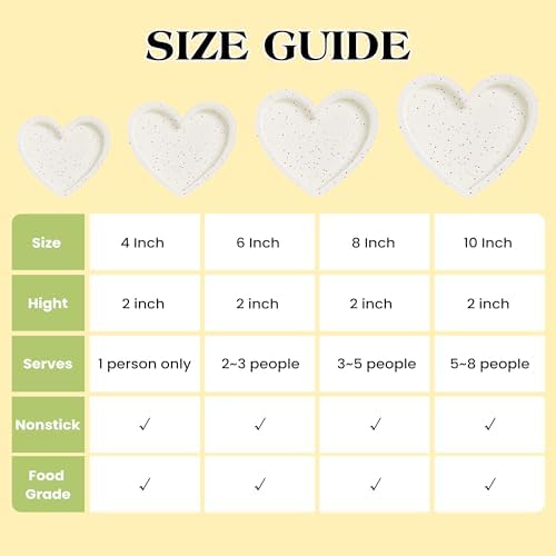 4 Inch Mini Silicone Heart Shaped Cake Pans for Baking Set of 3