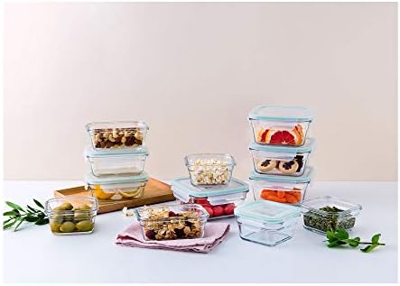 Glasslock Ring Taper 24 Piece Glass Storage Set