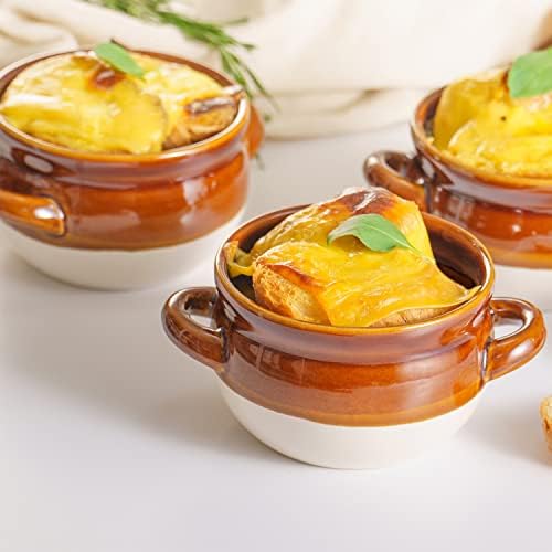 Vumdua French Onion Soup Bowls with Handles, 16 Oz Ceramic Soup