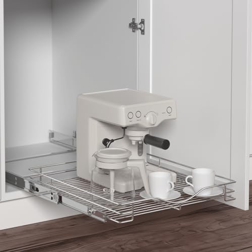 DINDON Pull Out Cabinet Organizer (11" W x 18" D), Pull Out Drawers