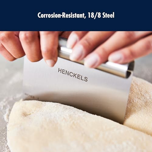 HENCKELS BBQ 2-pc Stainless Steel Pizza Cutter and Bench Scraper Set