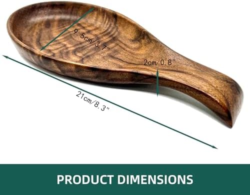 Walnut Wooden Spoon Rest Cooking Spoon Holder Organizer Heat-Resistant