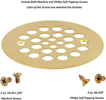 Artiwell 4-1/4“ Shower Strainer Drain Trim Set, Screw-in Shower
