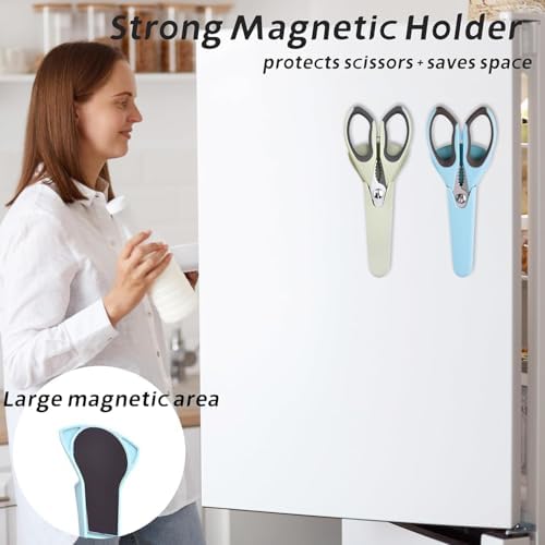 2 Pack Heavy Duty Scissors Kitchen Shears with Magnetic