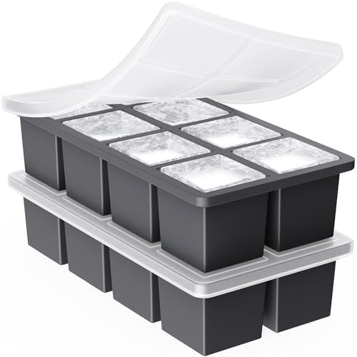Large Ice Cube Trays for Whiskey: GGOW Big Silicone Ice Cube Trays