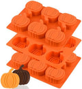 WMKGG 3 Pack Pumpkin Silicone Mold, 6-Cavity Pumpkin Cake Pan