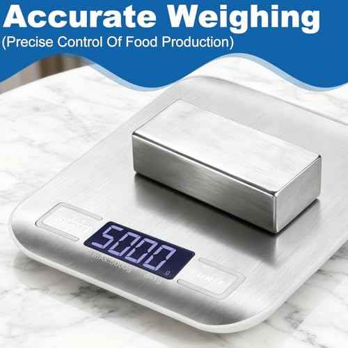 Food Scale, Digital Kitchen Scale for Kitchen 1g Precision, 11lb