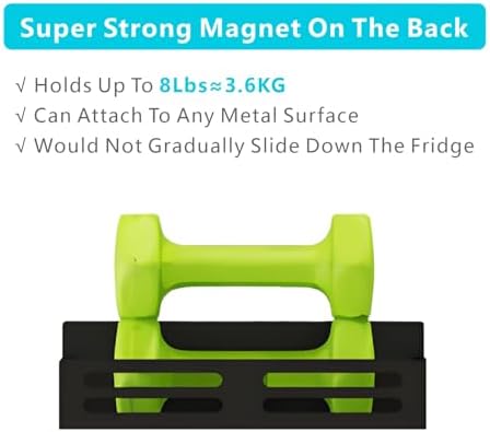 4 Pack Black Magnetic Spice Rack for Refrigerator