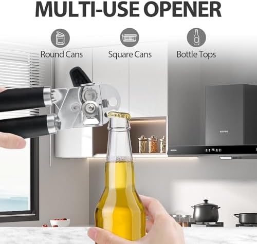 Safring Can Opener Manual, Heavy Duty Handheld Strong Can Opener with