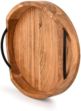 Kaizen Casa Platter Acacia Wood Wood Serving Platters with Iron