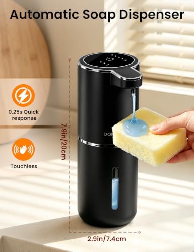 Automatic Soap Dispenser Touchless, Hands-Free, USB Rechargeable Dish
