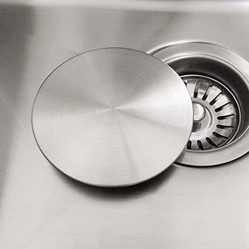 GZILA Kitchen Sink Stopper, Flat Decor Cover 304 Stainless Steel Sink