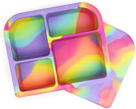 PrimaStella Snacktainer Silicone Bento Box - Leak-Proof Lunch Box for