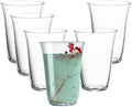 Thin Highball Glasses Set, Clear Glass Drinking Tumblers, 13.3oz