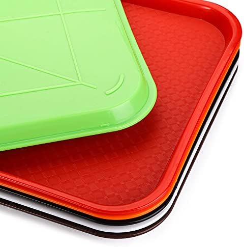 Yarlung 6 Pack Plastic Fast Food Trays, 16x12 Inches Restaurant