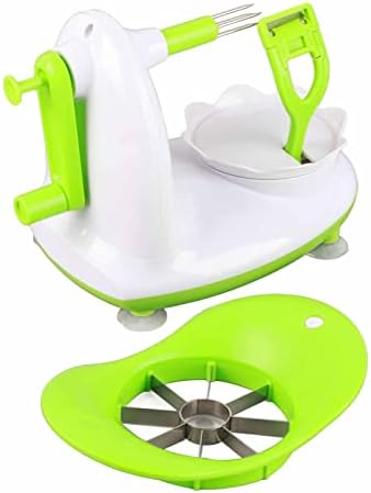 Peeler, Manual Fruit Peeler with Suction Base for Round Apples, 3 in 1