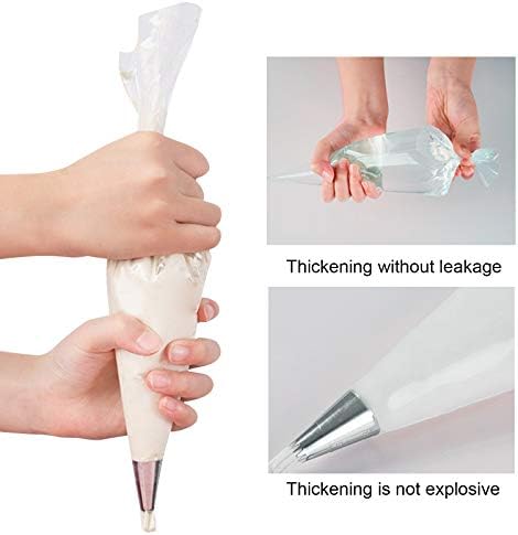 Piping Bags 100 Pcs 14" Disposable Pastry Bags, Heavy-Duty Anti-Burst