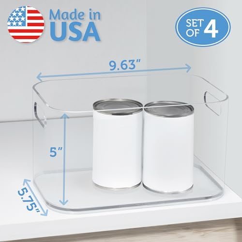 STORi Bliss 10" x 6" Clear Pantry Organizer Bins, Set of 4