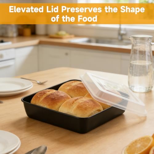 8x8 Baking Pan Set of 2, Nonstick Brownie Cake Baking Pans