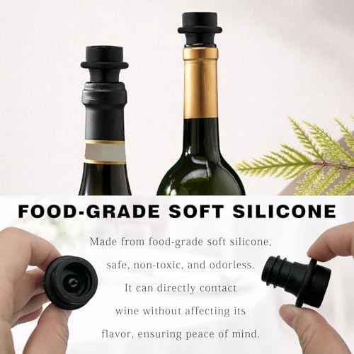 15-Pieces Vacuum Wine Stoppers Set, Silicone Reusable Bottle Sealers