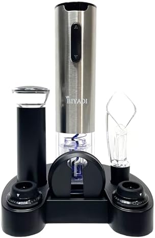 Electric Wine Opener Set with 6-in-1 Accessories, Automatic Corkscrew