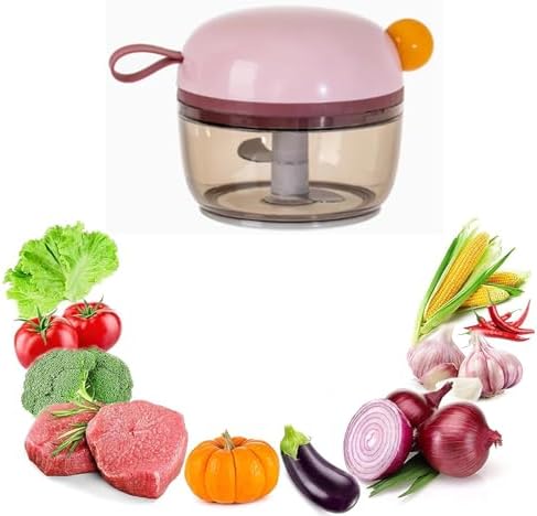 Manual Food Processor Vegetable Chopper, Easy to Clean, Hand Pull