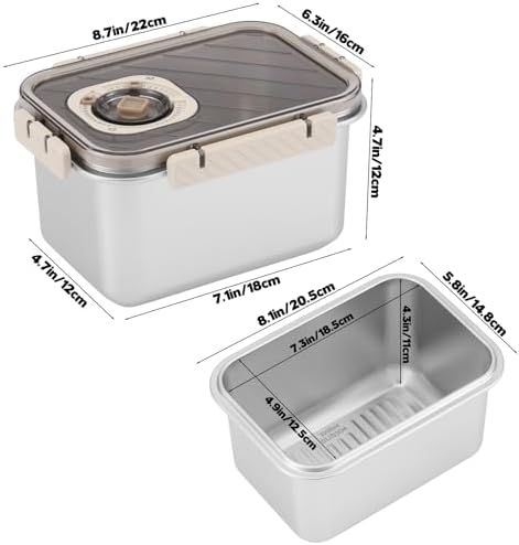 Small Bread Box, Time Recording Bread Storage Container with Lid