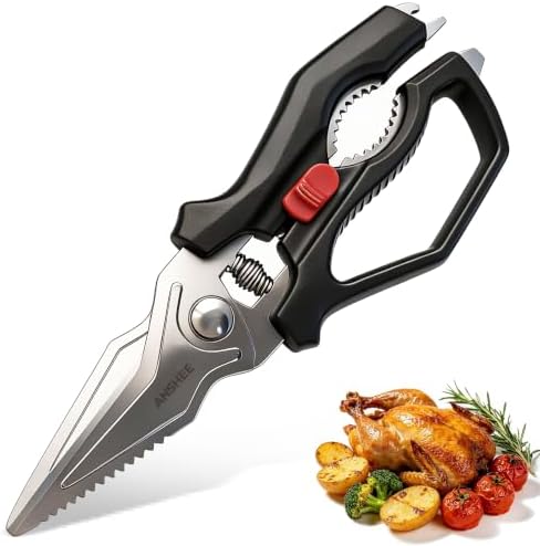 ANSHEE Heavy Duty Kitchen Scissors, Poultry Shears for Meat & Bone
