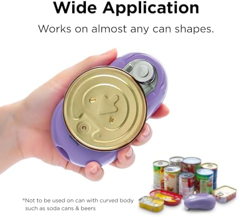 Kitchen Mama One Touch Electric Can Opener, Purple