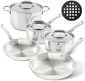Duxtop Tri-Ply Stainless Steel Induction Cookware, 9PC Pots and Pans Set