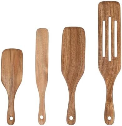 4-Piece Wooden Spurtle Utensil Set