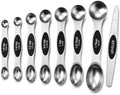 Stainless Steel Magnetic Measuring Spoons Set of 8