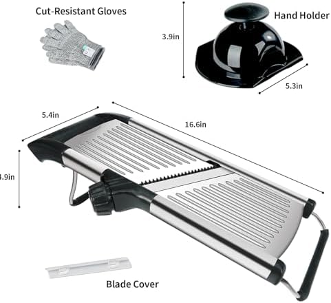 Weltonhm Mandoline Slicer for Kitchen, Mandolin and Julienne for Vegetables