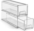 Sorbus Clear Storage Drawers, Small Wide, 2 Pack