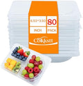 80Pack 9oz Reusable Snack Containers with Lids for Adult, 3