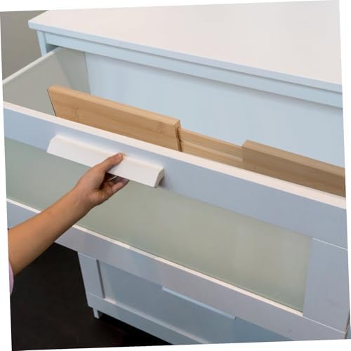 PRETYZOOM Bamboo Retractable Drawer Dividers Adjustable Organizer for