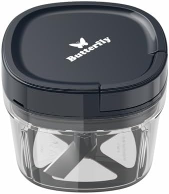 Butterfly 2.5 Cups Premium Plastic Manual Food Chopper, Hand Pull