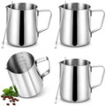 4 Pcs Milk Frothing Pitcher, 20oz/600ml Stainless Steel Milk Steamer