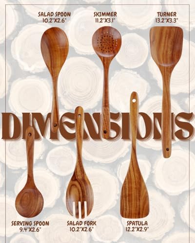 6-Piece Teak Wood Cooking Utensil Set