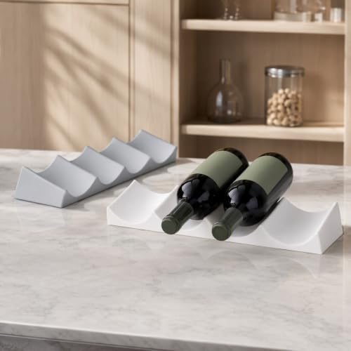 POPETPOP 2 Pcs European Style Freestanding Wine Rack for Inside