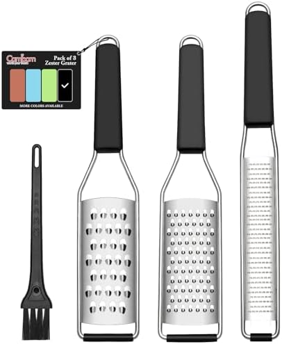 Cambom Lemon Zester Grater Three-piece Suit - Heavy Duty Kitchen Tool