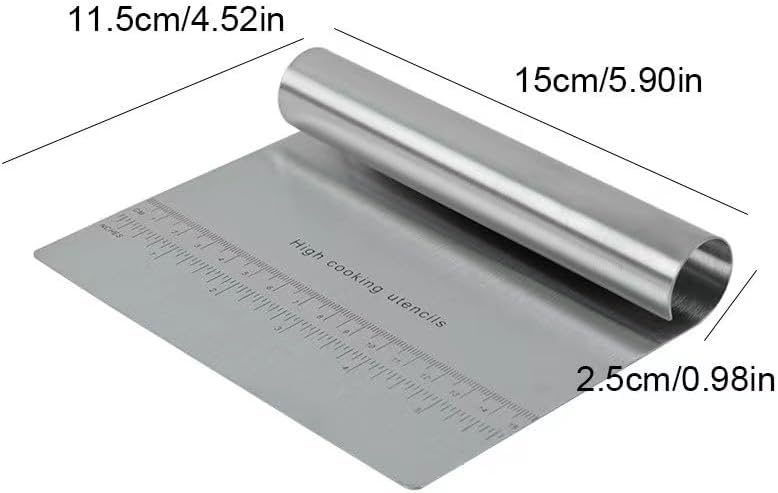 Pro Dough Pastry Scraper/Cutter/Chopper Stainless Steel Mirror