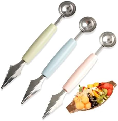 2 Pcs Stainless Steel Melon Baller Scoop,Fruit Decoration Carving