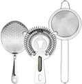 3-in-1 Cocktail Strainer Set, Includes Julep, Hawthorne, Fine Mesh