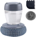 Dish Scrubber with Soap Dispenser, Steel Wool
