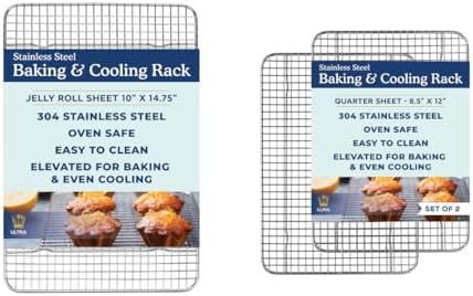 Ultra Cuisine Heavy Duty 100% Stainless Steel Cooling Rack for Cooking